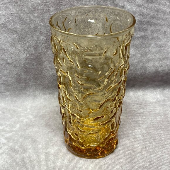 Anchor Hocking Milano 12oz Tumbler Honey Gold Mid Century Modern - Picture 2 of 6